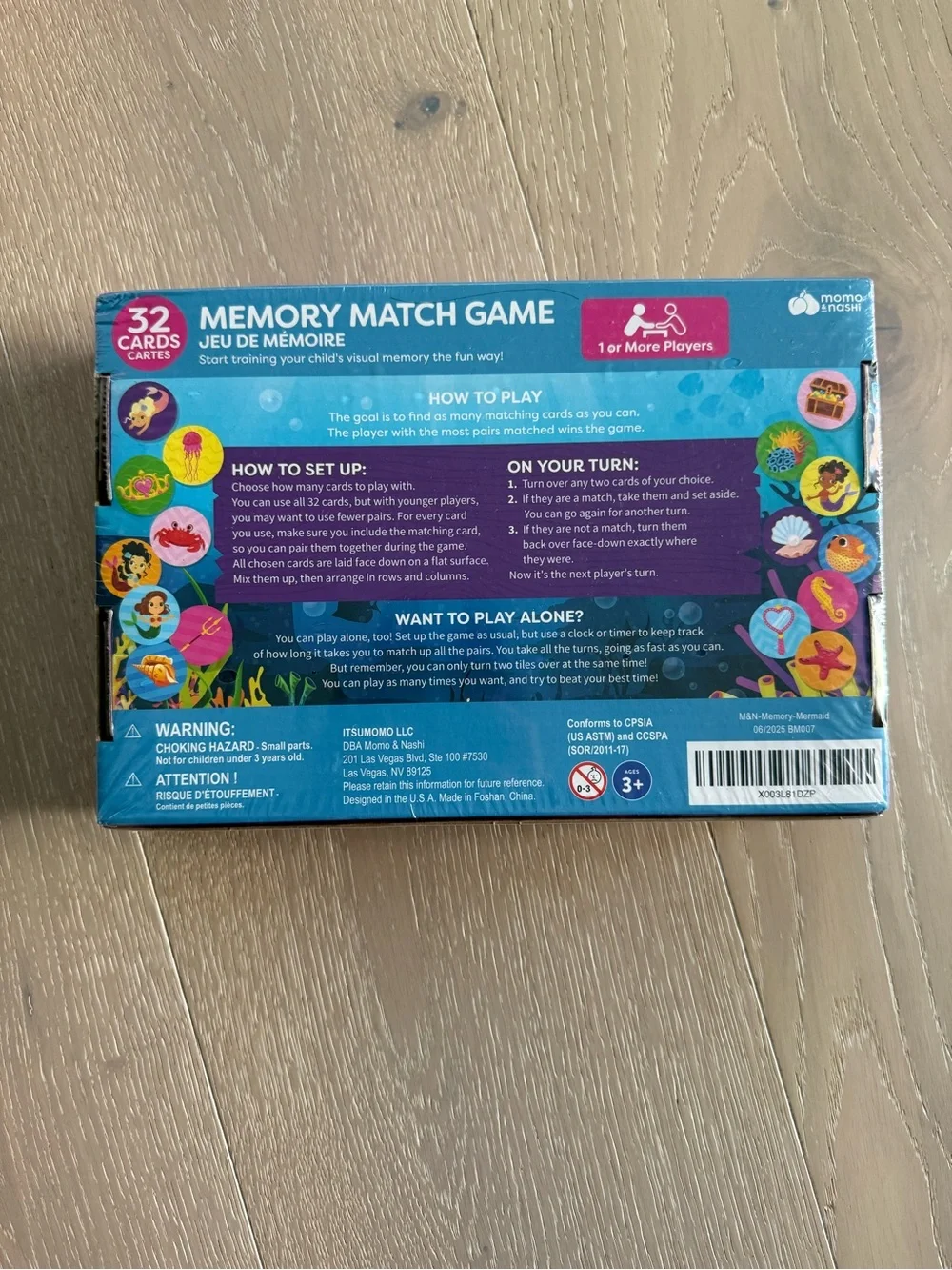 New! Memory Match Game - Mermaid World Kids Matching Game